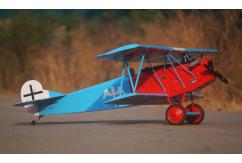  VQ Model - Fokker D.VII EP/GP 1.20 Size Red/Blue Version ARF Kit image