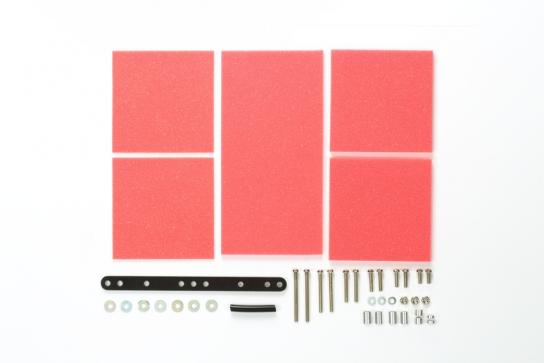 Tamiya - Mini 4WD Jr Brake Sponge Set 1/2/3mm Red image