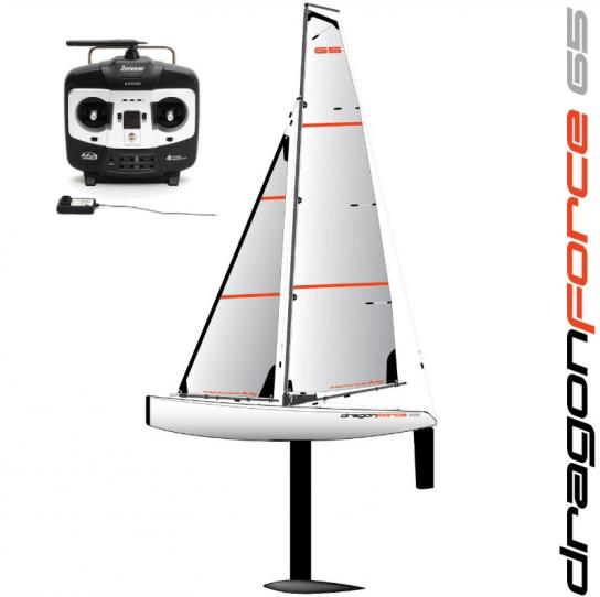  Joysway - Dragon Force DF65 V7 Racing Yacht RTR White (Includes Radio) image